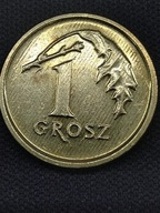 1 grosz 2014 destrukt, awers prążkowany, jedyny taki (129)