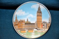 ANGIELSKI PORCELANOWY TALERZYK PAMIĄTKOWY / HOUSES OF PARLIAMENT LONDYN
