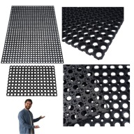 WYCIERACZKA ZEWNĘTRZNA POD DRZWI DUŻA CZARNA UNIWERSALNA GUMOWA 50x100CM