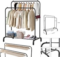 WIESZAK LOFT PODWÓJNY STOJĄCY NA UBRANIA STABILNY STOJAK SZAFA NA BUTY