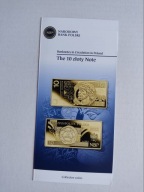 Folder NBP banknot o nominale 10 zł j.angielski
