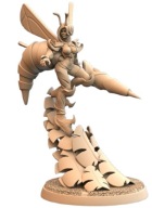 Gilded Stinger Kobieta Osa Pinup B Druk 3D NSFW