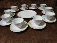 WAWEL FRYDERYKA SERWIS DO KAWY + PATERA STARA PORCELANA VINTAGE PRL 10os/21