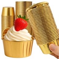 PAPILOTKI NA MUFFINKI BABECZKI ZŁOTE WALENTYNKI MUFFINKI tort 50szt