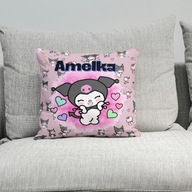Poduszka dekoracyjna dla dziecka Kuromi Sanrio imienna personalizowana