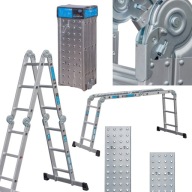 DRABINA ALUMINIOWA SKŁADANA PRZEGUBOWA SOLIDNA SZEROKA PODEST DO 150KG