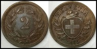 MNB - SZWAJCARIA 2 Centy Rappen 1850 A # st 2+
