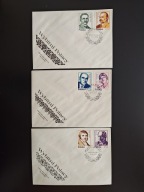 Wybitni Polacy - komplet 3 FDC ze znaczkami Fi 2708 - Fi 2713