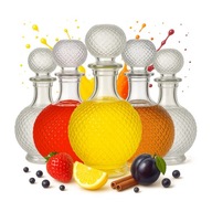 5x Szklana Karafka LUNA 1L na Nalewki Alkohol Prezent Butelki Szklane