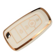 Biało-złote etui na kluczyk FORD Focus Mondeo Fusion F150 F250 F350 Mustang