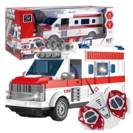 Karetka ambulans zdalnie sterowana RC dla dzieci otwierane drzwi
