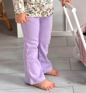 CHRISMA LILIOWE LEGGINSY W PRĄŻEK PRĄŻKOWANE DZWONY 104 4 LATA