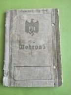KSIĄŻECZKA WOJSKOWA WEHRPASS MUNCHEN ( MONACHIUM ) 1937