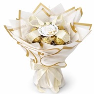 Bukiet Ferrero na Komunię Świętą Prezent Pierwsza Komunia pamiątka biały