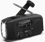 Radio survivalowe ucieczkowe solar korbka LEDUSB ładowanie słoneczne dynamo