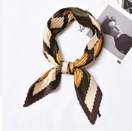 APASZKA Chustka SATYNA JEDWABNA Plisowana 55x55cm