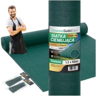 SITKA CIENIUJĄCA OGRODOWA OSŁONNA MATA NA OGRODZENIE PŁOT ZIELONA 50M