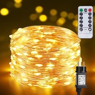 LAMPKI CHOINKOWE 100 m zewnętrzne wewnętrzne 1000 led jasne ciepłe światło