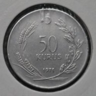 *TURCJA [0363]*50 Kurus (50 kuruszy) 1971 Lira turecka TURKIYE CUMHURIYETI