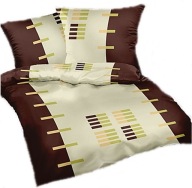 pościel z satyny 140x200 + 1x70x80 zamek S 993 Rozkoszna brąz G-o