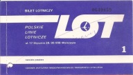 PLL LOT BILET LOTNICZY KRAJOWY -GDAŃSK KRAKÓW -1986 rok