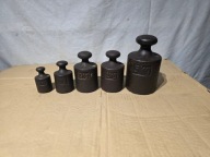 Stare odważniki handlowe - zestaw 0.5-5kg