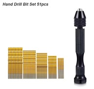 Mini wiertarka ręczna premium + zestaw solidnych wierteł 50 szt