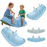 HUŚTAWKA OGRODOWA DLA DZIECI PLASTIKOWA BUJAK KOŁYSKA HIPOPOTAM HIPPO