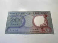 Kongo - 20 franków - 1962 - UNC-