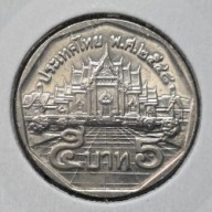 TAJLANDIA 5 bahtów 2005 Marmurowa świątynia, Bangkok, Rama IX [0913]