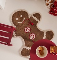 Dywanik mata świąteczna łazienkowa ciasteczko 66x80cm