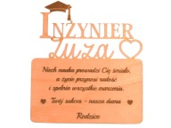 2w1 Personalizowana tabliczka – topper na tort / magnes na lodówkę