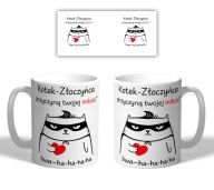 Walentynkowy kubek z kotem – Kotek-Złoczyńca i miłość