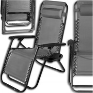 LEŻAK SKŁADANY FOTEL OGRODOWY PLAŻOWY TURYSTYCZNY CZARNY DO OGRODU LEKKI