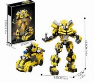 Klocki Konstrukcyjne Samochód Sportowy Żółty Duży Zestaw Budowlany