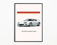 PLAKAT TOYOTA SUPRA MK4 KULTOWY SAMOCHÓD SPORTOWY IKONA JDM PLAKAT A3 DRUK