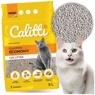 ŻWIREK BENTONITOWY ZBRYLAJĄCY DO KUWETA DLA KOTA CALITTI ECONOMY 5L