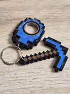 KeySpinner + Diamentowy Kilof Minecraft - Brelok Druk3d fidget KeyFlipper