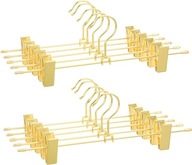 WIESZAKI NA SPODNIE ZŁOTE ZESTAW 10 SZTUK METALOWE