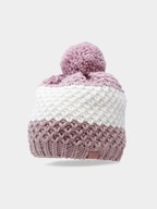 CZAPKA ZIMOWA CIEPŁA Z POMPONEM 4F podrówy róż