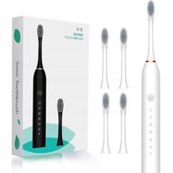 AKUMULATOROWA ELEKTRYCZNA SZCZOTECZKA SONICZNA do ZĘBÓW + ZESTW KOŃCÓWEK