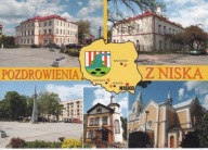NISKO - PLEBANIA - PL. WOLNOŚCI - POMNIK - KOŚCIÓŁ - MAPKA - HERB