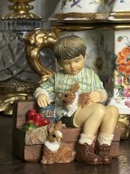 SYGNOWANA FIGURKA THE LEONARDO APPLES AND RABBITS BY CHRISTINE HAWORTH