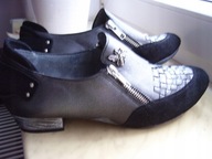 SKÓRZANE PÓŁBUTY MACIEJKA - roz.38 skóra nat.