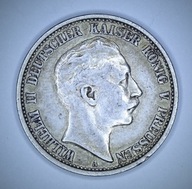 Prusy 2 marki Wilhelm II 1906r. Ag 7