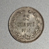 Finlandia 25 pennia 1916r. Srebro BCM