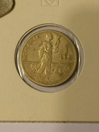 MONETA srebrna 1 LEU SREBRO Rumunia 1910 Karol I !!!!