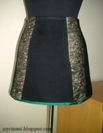 Spódnica czarna fantazyjna roz 38 UNIKAT