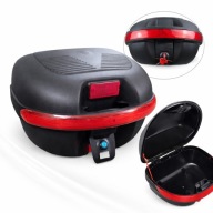 KUFER MOTOCYKLOWY Z OPARCIEM MORETTI 30L NA SKUTER MOTOCYKL Z ODBLASKIEM