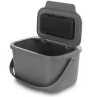 KOSZ NA BIO ODPADY ŚMIECI DO KUCHNI MAŁY 4.5L SZCZELNY